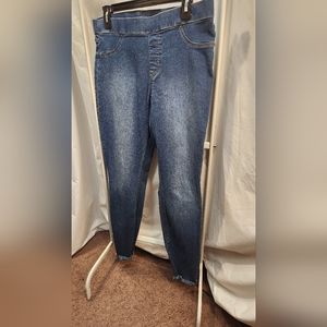 Whitewash denim jean